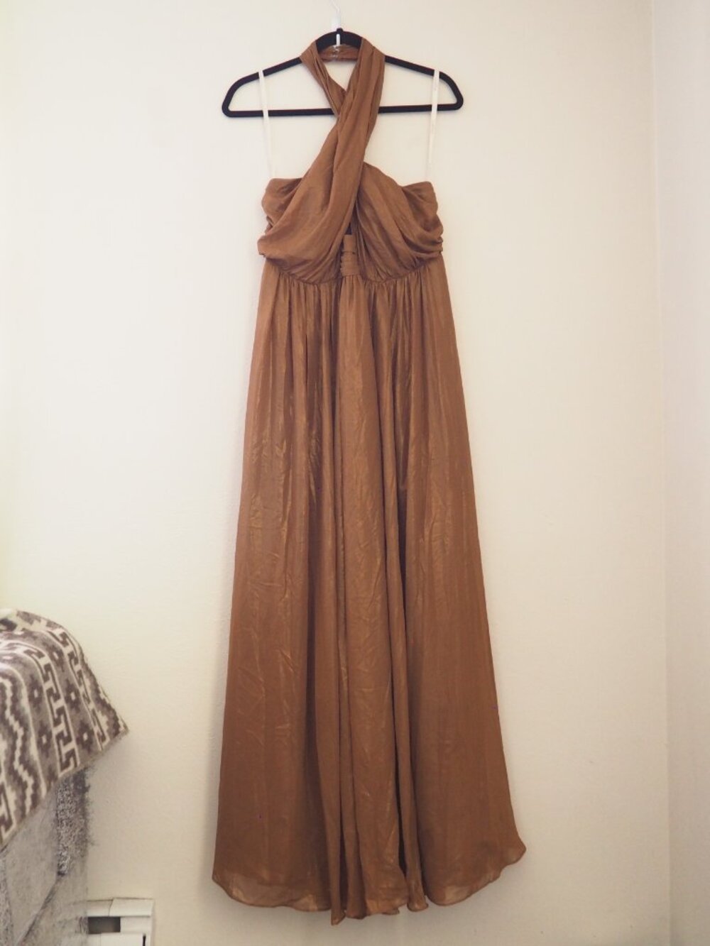 Galina Signature Shimmer Halter Maxi Dress sz 16 - Picture 3 of 5